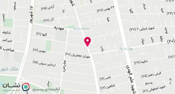 نقشه موقعیت تقریبی دفتر: اصفهان ملک شهر خ مطهری جنب مسجد اعظم