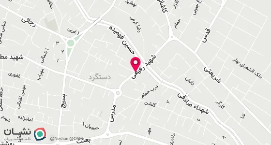 نقشه موقعیت تقریبی دفتر: اصفهان دستگرد برخوار خیابان شهید رفیعی کوچه شهید معماریان