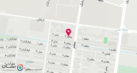 نقشه موقعیت تقریبی دفتر: خیابان معلم معلم 2 پلاک 31.