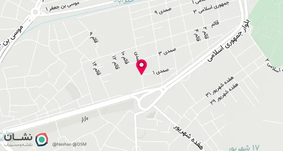 نقشه موقعیت تقریبی دفتر: خراسان جنوبی شهر بیرجند نبش صمدی 1