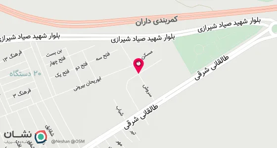 نقشه موقعیت تقریبی دفتر: فریدن - داران بلوار طالقانی روبروی اداره جهاد کشاورزی دفتر ثبت ازدواج 55 فریدن