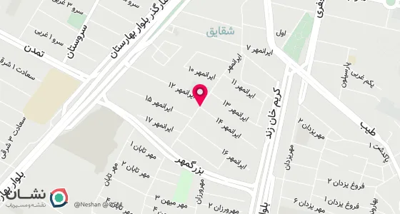 نقشه موقعیت تقریبی دفتر: خرم آباد - خ کریم خان زند نرسیده به چهارراه طیب ایرانمهر14