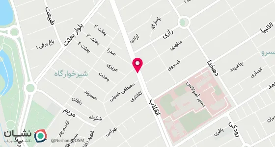 نقشه موقعیت تقریبی دفتر: خرم آباد -خ انقلاب- بین خ دلفان وبیمارستان-روبروی بانک صادرات-کوچه مصطفی خمینی-پ 28