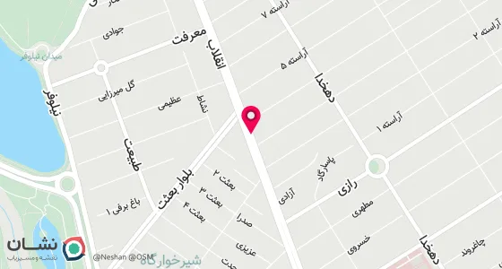 نقشه موقعیت تقریبی دفتر: خرم اباد خیابان انقلاب بین کوچه 3 و 4 اراسته