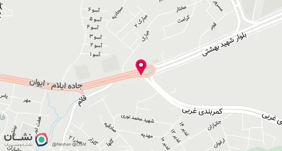 نقشه موقعیت تقریبی دفتر: ایلام - خ آیت اله حیدری روبه روی شرکت مخابرات استان ایلام