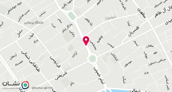نقشه موقعیت تقریبی دفتر: خمین -خیابان امام خمینی-ابتدای خیابان آزادی