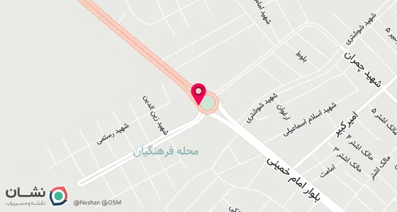 نقشه موقعیت تقریبی دفتر: ایوان انتهای خ آیت الله طالقانی(جاده خوران)