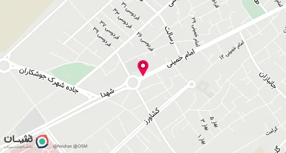 نقشه موقعیت تقریبی دفتر: سرایان خ امام خمینی- بین 37 و 39