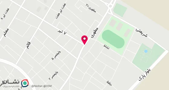 نقشه موقعیت تقریبی دفتر: سرایان - خیابان مطهری- مطهری 1