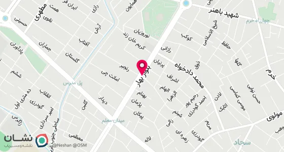 نقشه موقعیت تقریبی دفتر: بروجرد خ بهار نبش کوچه ادیب الممالک