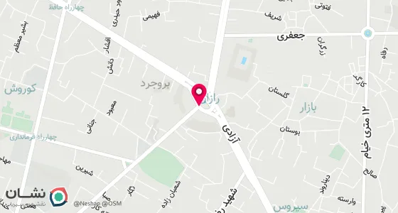 نقشه موقعیت تقریبی دفتر: بروجرد - ضلع جنوبی میدان قیام(رازان)ابتدای خ سعدی سمت چپ کوچه اول طبقه فوقانی انجمن خیریه حمایت از بیماران کلیوی
