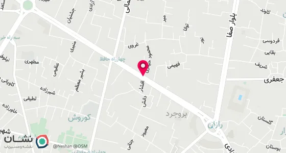 نقشه موقعیت تقریبی دفتر: بروجرد - خیابان شهدا.بعداز زیر گذر رازان کوچه شهید حیدری