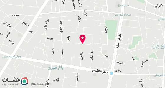 نقشه موقعیت تقریبی دفتر: استان لرستان شهرستان بروجرد خیابان بحرالعلوم جنب کوچه مواهبی پلاک 105