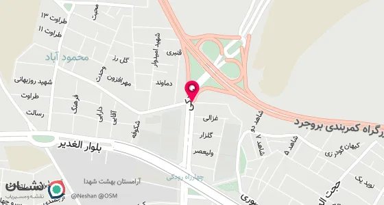 نقشه موقعیت تقریبی دفتر: بروجرد - خ بحرالعلوم - کوچه جنب مسجدالنبی
