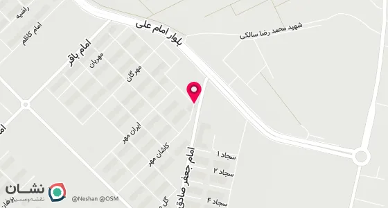 نقشه موقعیت تقریبی دفتر: کاشان بلوار شهید خاندائی قبل از فرهنگسرای مهر