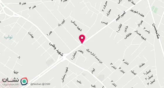 نقشه موقعیت تقریبی دفتر: اصفهان کاشان خیابان امیرکبیر مقابل اداره برق کوچه شهید صدقی جنب مسجد رضوی پلاک62