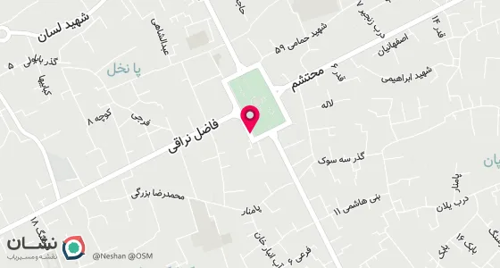 نقشه موقعیت تقریبی دفتر: کاشان میدان کمال الملک ساختمان شیرین طبقه اول