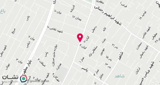 نقشه موقعیت تقریبی دفتر: کاشان خ شهید زیارتی کوی کیان دهم