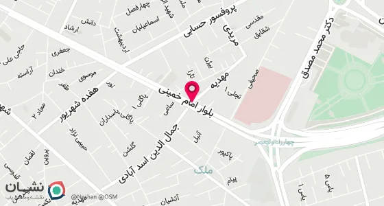 نقشه موقعیت تقریبی دفتر: اراک میدان ولیعصر (عج) خیابان امام خمینی خیابان مهدیه پلاک 5684