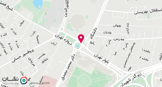 نقشه موقعیت تقریبی دفتر: اراک-دروازه شهرجرد نبش میدان طبقه 2