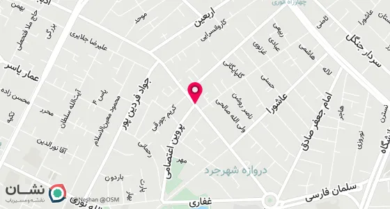 نقشه موقعیت تقریبی دفتر: اراک - خیابان ادبجو - خیابان پروین اعتصامی - بن بست یاس - دفترازدواج 85 اراک