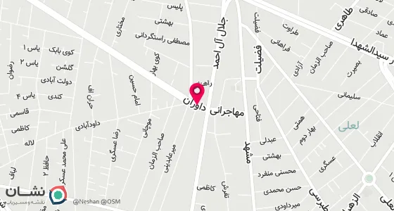 نقشه موقعیت تقریبی دفتر: اراک خیابان داوران ابتدای داوران نبش کوچه سلمان فارسی