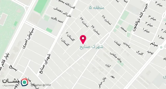 نقشه موقعیت تقریبی دفتر: اراک - شهرک حمید-35 متری اول - مقابل پارک گلبرگ.