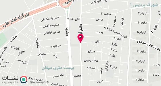 نقشه موقعیت تقریبی دفتر: اراک شهرک قائم روبروی هنرستان پسرانه حضرت قائم