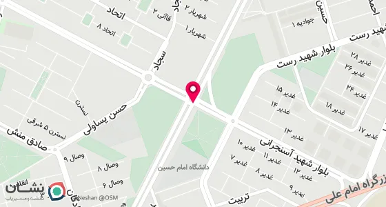 نقشه موقعیت تقریبی دفتر: اراک-خیابان قائم مقام -ابتدای خیابان مشهد -پاساژ ارشاد طبقه دوم