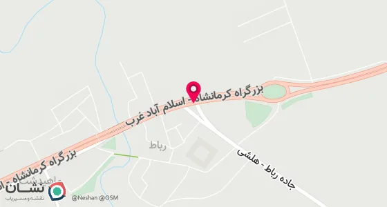 نقشه موقعیت تقریبی دفتر: کرمانشاه - ماهیدشت - سه راه شباب غرب