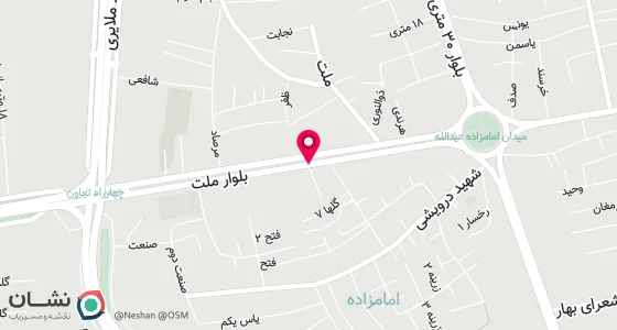نقشه موقعیت تقریبی دفتر: خیابان شهدا روبروی شهرداری جنب بانک قوامین طبقه فوقانی موسسه مالی ملل