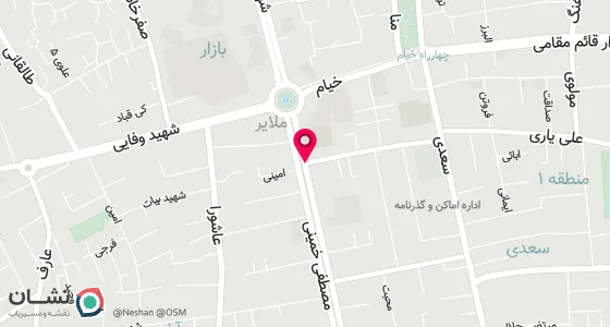 نقشه موقعیت تقریبی دفتر: خیابان اراک جنب کوچه شهید شیرزادی