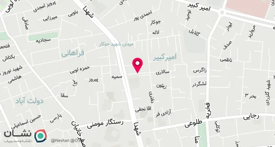 نقشه موقعیت تقریبی دفتر: ملایرخیابان شهدا کوچه سالاری بن بست چوبین