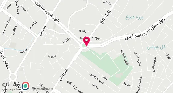 نقشه موقعیت تقریبی دفتر: کرمانشاه - میدان غدیر - خیابان سید جمال الدین اسدابادی - دفتر خانه ازدواج شماره 11