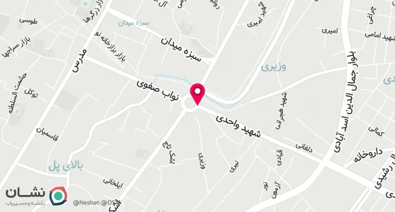 نقشه موقعیت تقریبی دفتر: کرمانشاه میدان نواب صفوی ابتدای خیابان رشید یاسمی