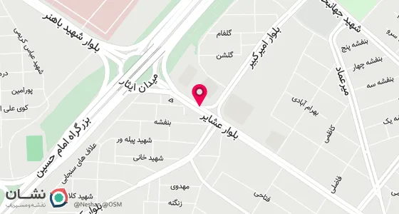 نقشه موقعیت تقریبی دفتر: خیابان سنجابی ( عشایر) روبروی شهرداری منطقه 2