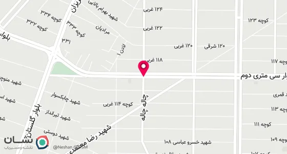 نقشه موقعیت تقریبی دفتر: 22بهمن سی متری دوم چهارراه چاله چاله پلاک 237