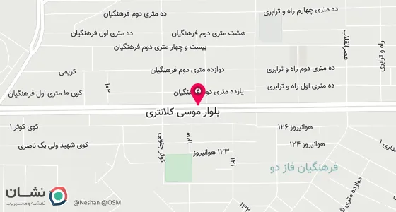 نقشه موقعیت تقریبی دفتر: کرمانشاه-فرهنگیان فاز2-ایستگاه بین پنج وشش
