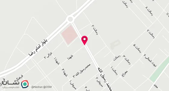نقشه موقعیت تقریبی دفتر: خراسان رضوی - خواف - شهر نشتیفان - محله شمیران - خ شهدا - بلوار محمد رسول الله(ص) - مقابل مرکز بهداشتی درمانی