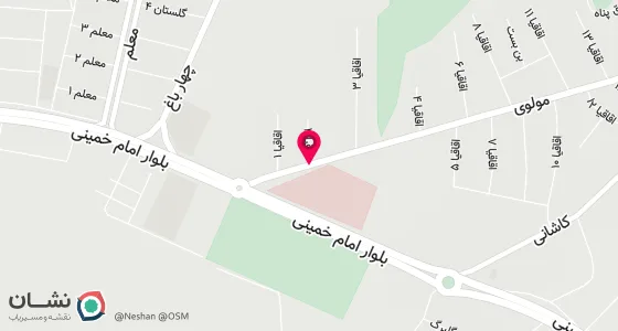 نقشه موقعیت تقریبی دفتر: صحنه خ مولوی بالاتر از سازمان آب کوچه اقاقیا2 پ1