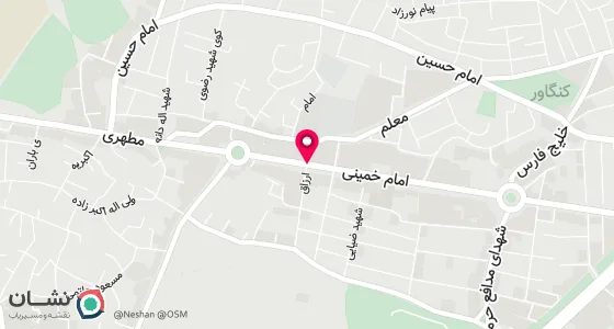 نقشه موقعیت تقریبی دفتر: خیابان امام روبروی بانک تجارت ابتدای کوچه ارزاق ساختمان پارس