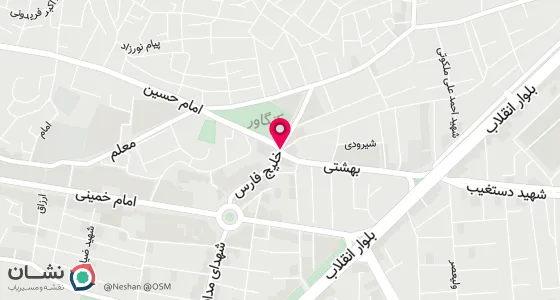 نقشه موقعیت تقریبی دفتر: کنگاور – خیابان خلیج فارس (ژاندارمری سابق)ابتدای کوچه شهید عبدالحمید حسین آبادی پ57