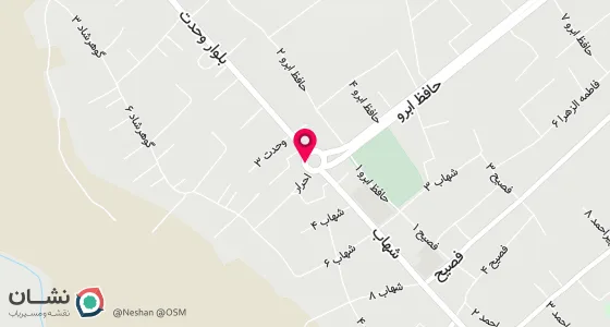 نقشه موقعیت تقریبی دفتر: خواف حاشیه میدان امام خمینی