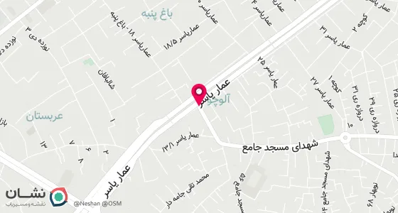 نقشه موقعیت تقریبی دفتر: 55 متری عمار یاسر ک 15 جنب مسجد جامع-پ 407 طبقه زیر زمین (واحد مسکونی سر دفتر)