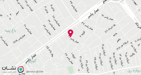 نقشه موقعیت تقریبی دفتر: 55 متری عمار یاسر ک 31 فرعی 9 پ 47