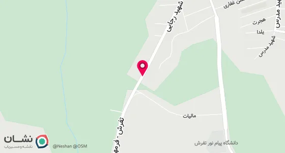 نقشه موقعیت تقریبی دفتر: تفرش، کوی امام خمینی، خیابان پاسداران، پلاک71