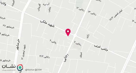 نقشه موقعیت تقریبی دفتر: تایباد - خیابان شهید رجایی 8