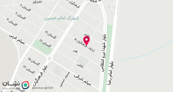 نقشه موقعیت تقریبی دفتر: تایباد خ امام خمینی روبروی اداره ارشاد اسلامی ساختمان بهرامی طبقه دوم
