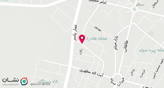 نقشه موقعیت تقریبی دفتر: سنقر چهارراه مهدی موعود خ علامه طباطبائی روبروی تالار ایرانیان طبقه دوم