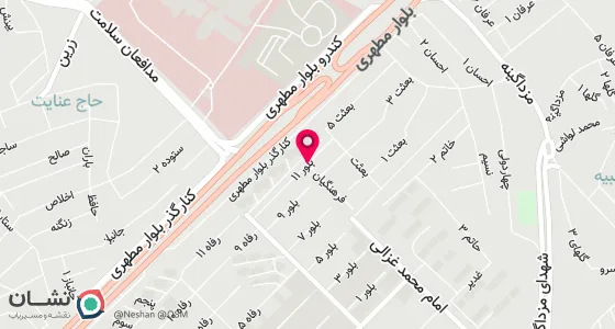 نقشه موقعیت تقریبی دفتر: همدان :خیابان بوعلی سرپل یخچال روبروی فروشگاه فرهنگیان جنب بلور فروشی سهیلی